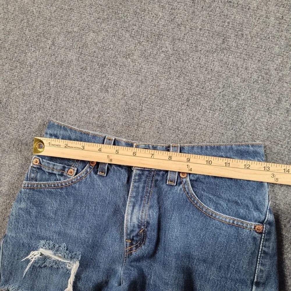 Levis 517 Cutoff Shorts Womens 26 Blue‎ Denim Distressed Raw Hem Casual Summer